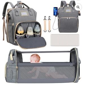 Diaper Bag Backpack, Multifunctional Baby Changing Bag.